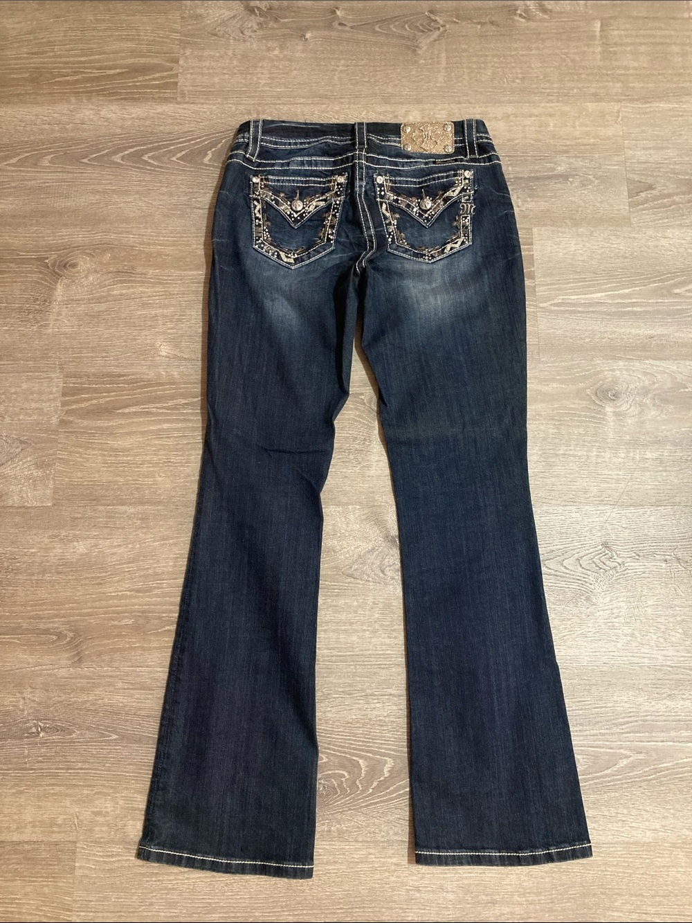 Miss Me Dark Blue Embellished Bootcut Jeans